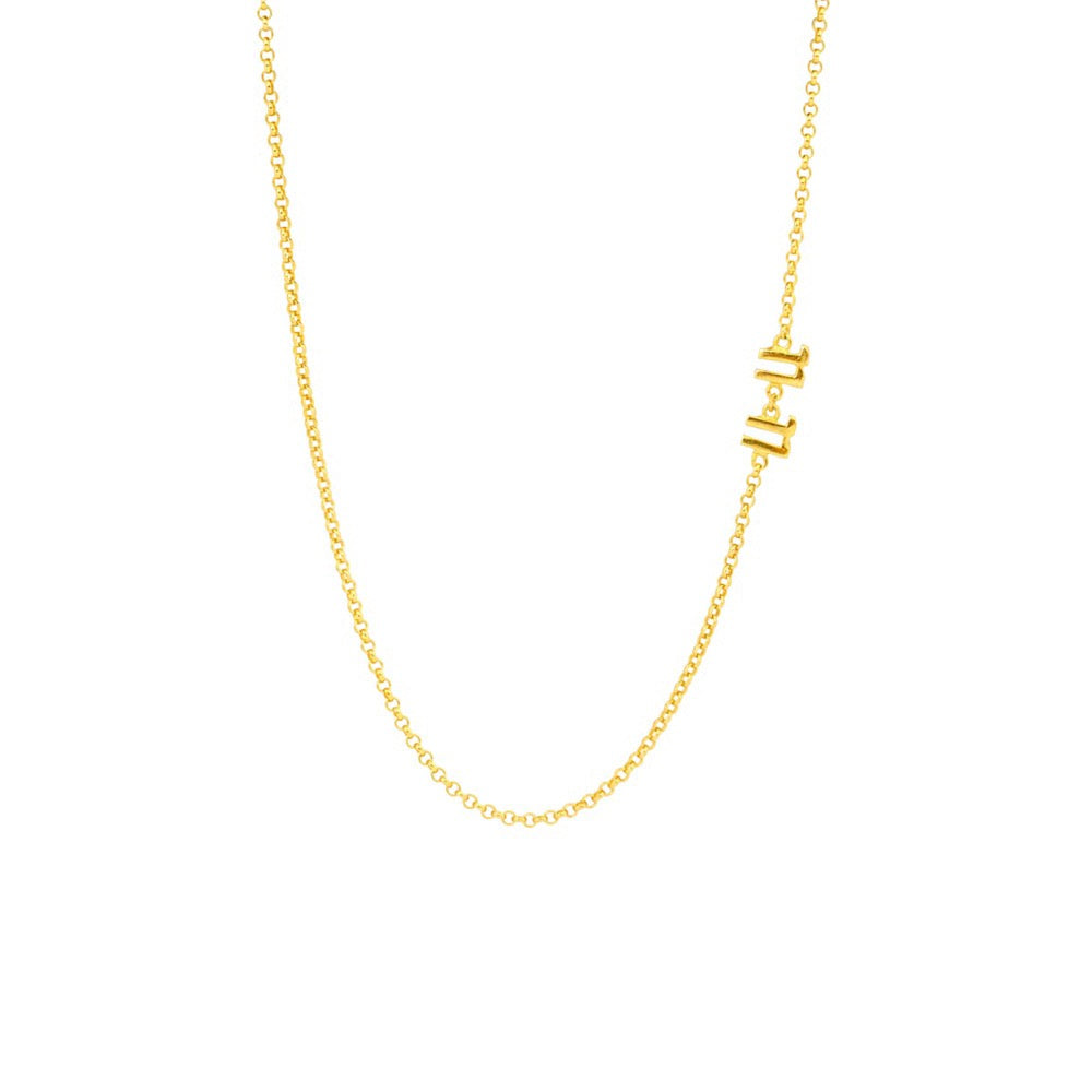 Gold Angel Number Dainty Chain Pendant Key Necklace | Uncommon James